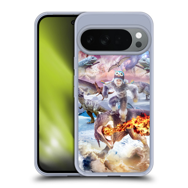 Random Galaxy Mixed Designs Monkey Riding Dinosaur Soft Gel Case for Google Pixel 10