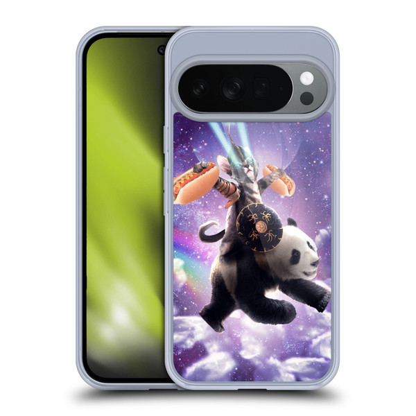 Random Galaxy Mixed Designs Warrior Cat Riding Panda Soft Gel Case for Google Pixel 10