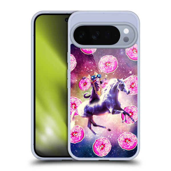 Random Galaxy Mixed Designs Thug Cat Riding Unicorn Soft Gel Case for Google Pixel 10 Pro XL