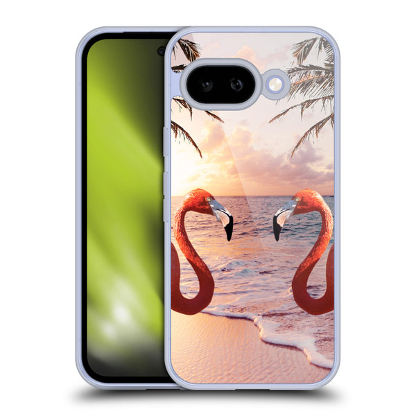 Random Galaxy Mixed Designs Flamingos & Palm Trees Soft Gel Case for Google Pixel 9A