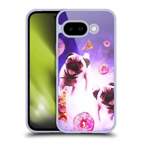Random Galaxy Mixed Designs Pugs Pizza & Donut Soft Gel Case for Google Pixel 9A