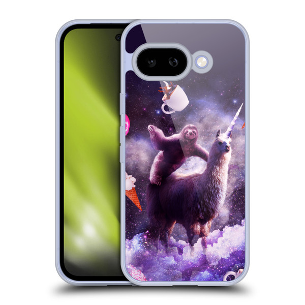 Random Galaxy Mixed Designs Sloth Riding Unicorn Soft Gel Case for Google Pixel 9A
