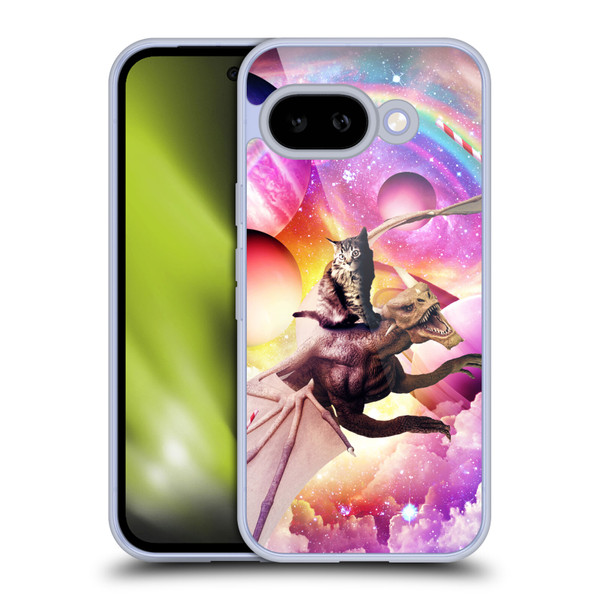 Random Galaxy Mixed Designs Space Dragon & Cat Soft Gel Case for Google Pixel 9A