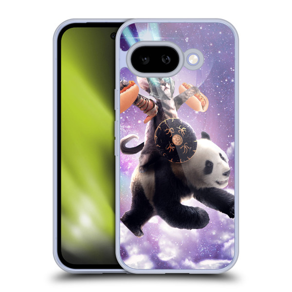 Random Galaxy Mixed Designs Warrior Cat Riding Panda Soft Gel Case for Google Pixel 9A