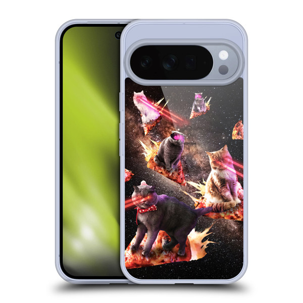 Random Galaxy Space Cat Fire Pizza Soft Gel Case for Google Pixel 10 Pro XL