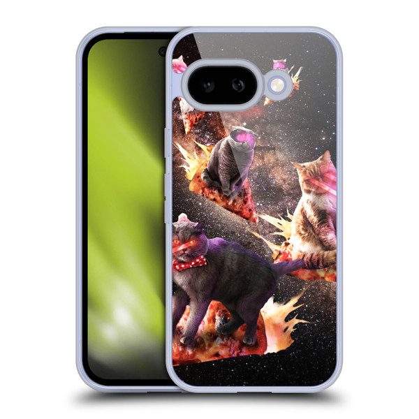 Random Galaxy Space Cat Fire Pizza Soft Gel Case for Google Pixel 9A