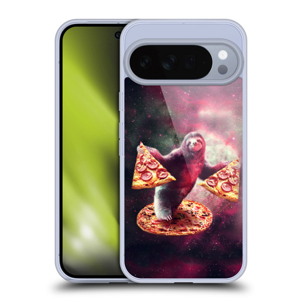 Random Galaxy Space Pizza Ride Galaxy Sloth Soft Gel Case for Google Pixel 10 Pro XL