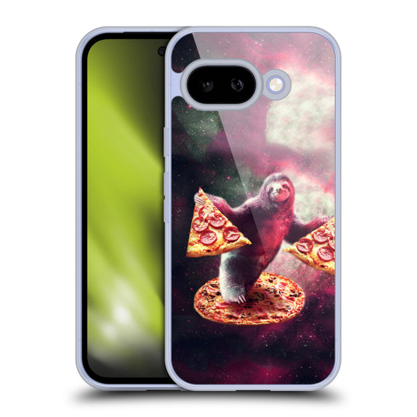 Random Galaxy Space Pizza Ride Galaxy Sloth Soft Gel Case for Google Pixel 9A