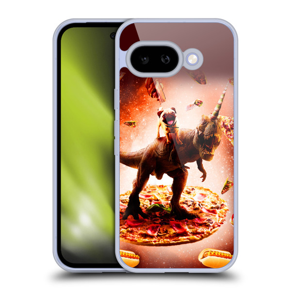 Random Galaxy Space Pizza Ride Pug & Dinosaur Unicorn Soft Gel Case for Google Pixel 9A