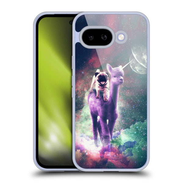 Random Galaxy Space Unicorn Ride Pug Riding Llama Soft Gel Case for Google Pixel 9A
