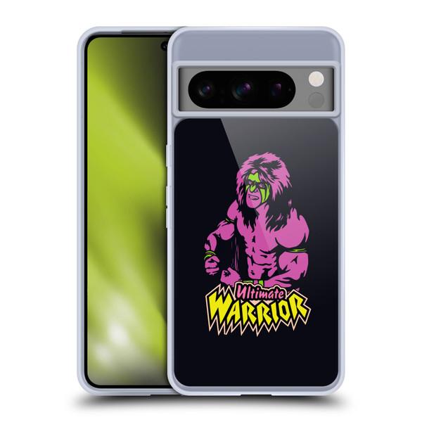 WWE Ultimate Warrior Half Body Illustrated Soft Gel Case for Google Pixel 8 Pro
