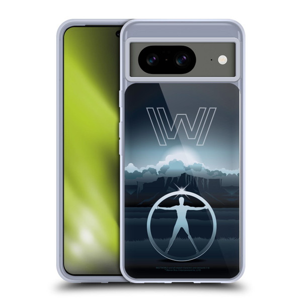 Westworld Graphics The Vitruvian Man Soft Gel Case for Google Pixel 8
