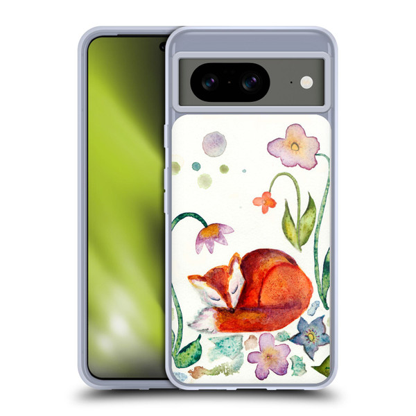 Wyanne Animals Fox Napping In The Garden Soft Gel Case for Google Pixel 8