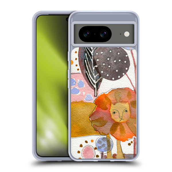 Wyanne Animals Watercolour Lion Soft Gel Case for Google Pixel 8