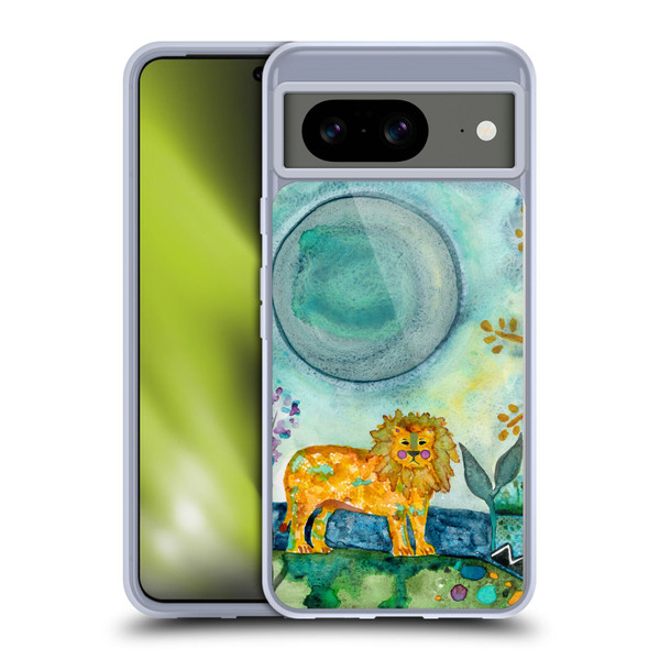 Wyanne Animals 2 Painted Lion Soft Gel Case for Google Pixel 8