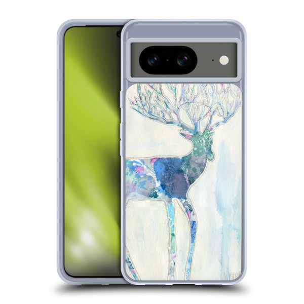Wyanne Animals 2 Watercolour Blue Deer Soft Gel Case for Google Pixel 8