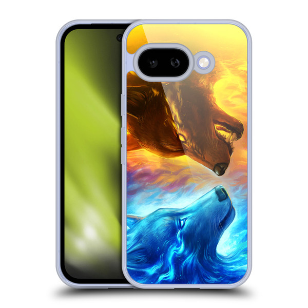 Jonas "JoJoesArt" Jödicke Wildlife Fire And Ice Soft Gel Case for Google Pixel 9A