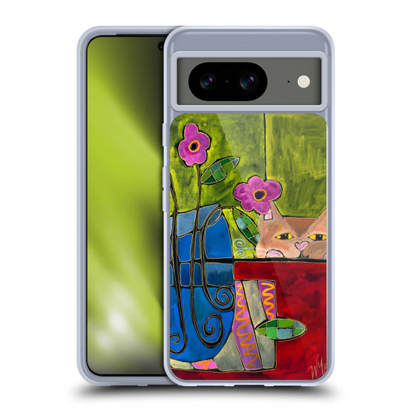 Wyanne Cat Peek A Boo Kitty Soft Gel Case for Google Pixel 8