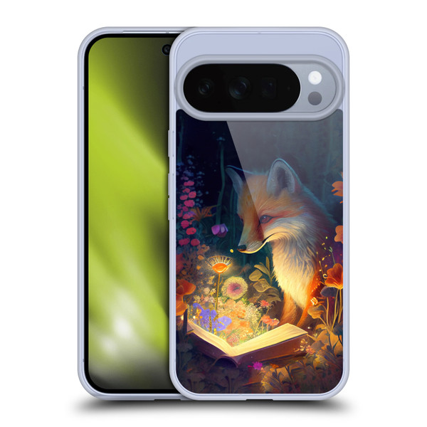 JK Stewart Art Fox Reading Soft Gel Case for Google Pixel 10 Pro XL