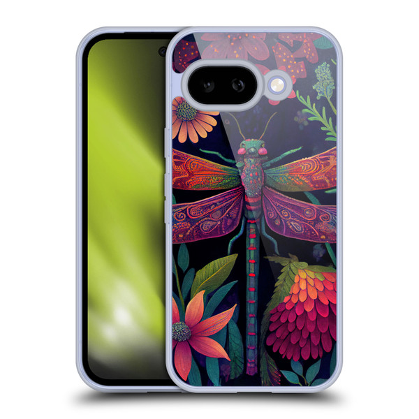 JK Stewart Art Dragonfly Purple Soft Gel Case for Google Pixel 9A
