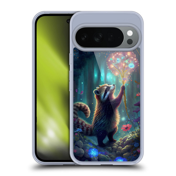 JK Stewart Key Art Raccoon Soft Gel Case for Google Pixel 10
