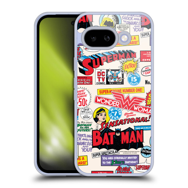 Justice League DC Comics 90th Anniversary Logo Pattern Soft Gel Case for Google Pixel 9A