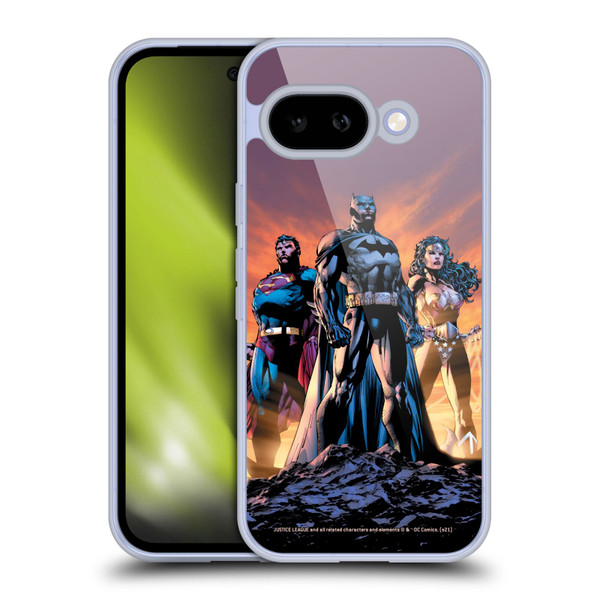 Justice League DC Comics Comic Book Covers Icons Trinity Soft Gel Case for Google Pixel 9A