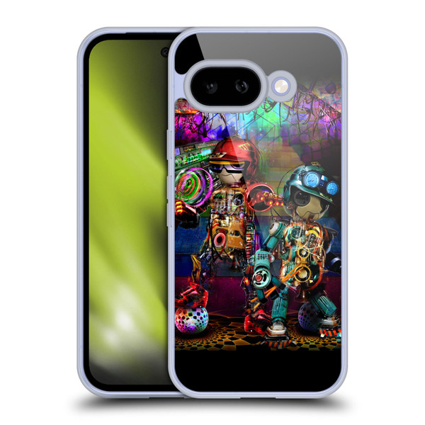 Jumbie Art Visionary Boombox Robots Soft Gel Case for Google Pixel 9A