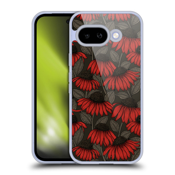 Katerina Kirilova Art Red Coneflowers Soft Gel Case for Google Pixel 9A