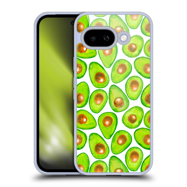 Katerina Kirilova Fruits & Foliage Patterns Avocado Soft Gel Case for Google Pixel 9A