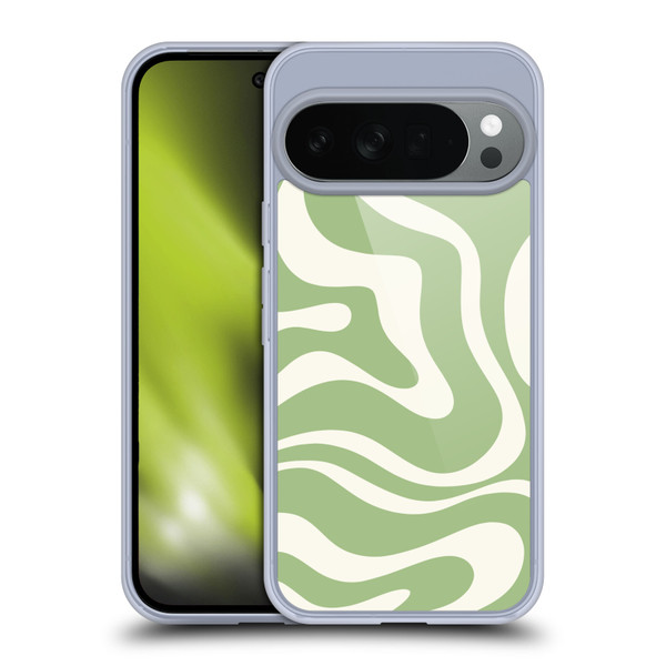 Kierkegaard Design Studio Art Modern Liquid Swirl in Sage Soft Gel Case for Google Pixel 10