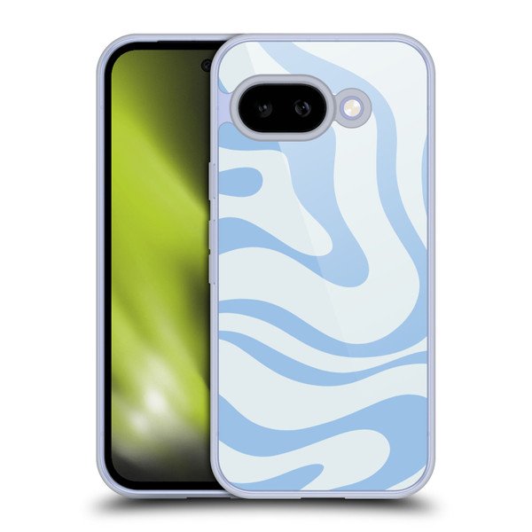 Kierkegaard Design Studio Art Blue Abstract Swirl Pattern Soft Gel Case for Google Pixel 9A