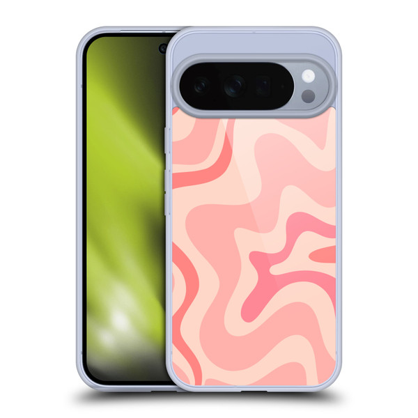 Kierkegaard Design Studio Retro Abstract Patterns Soft Pink Liquid Swirl Soft Gel Case for Google Pixel 10 Pro XL