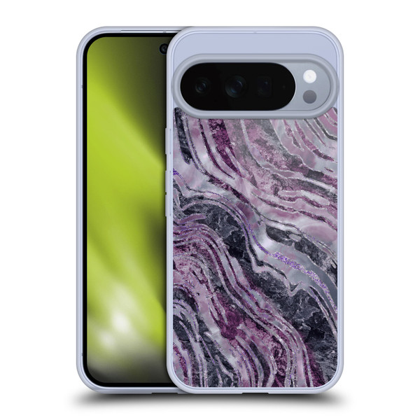 LebensArt Gemstone Marble Elegant Purple Soft Gel Case for Google Pixel 10 Pro XL