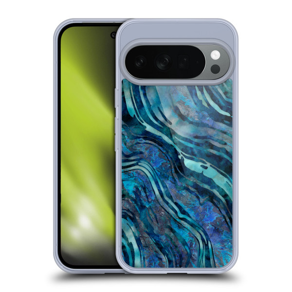 LebensArt Geo Liquid Marble Blue Tea Soft Gel Case for Google Pixel 10