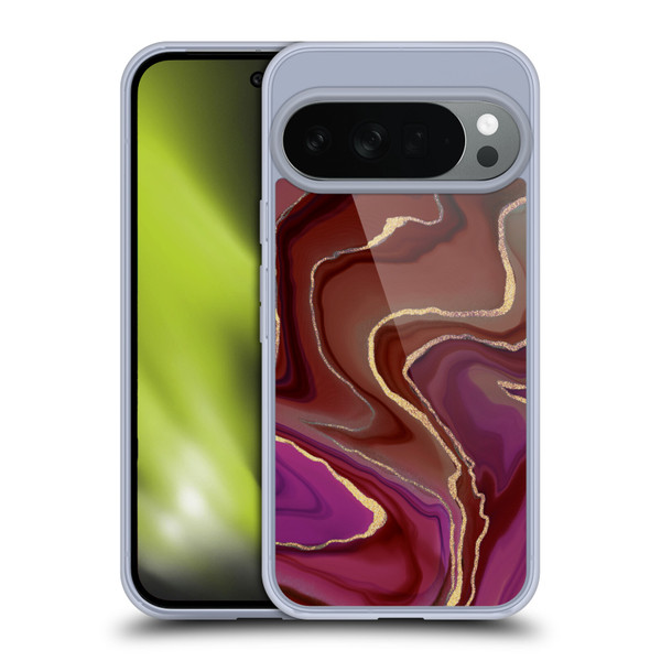 LebensArt Geo Liquid Marble Rose Ombre Soft Gel Case for Google Pixel 10