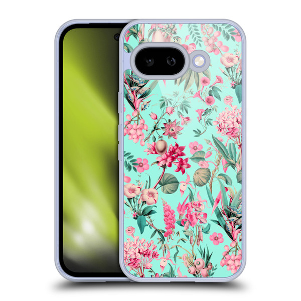 LebensArt Jungle Plants And Animals Aqua Soft Gel Case for Google Pixel 9A