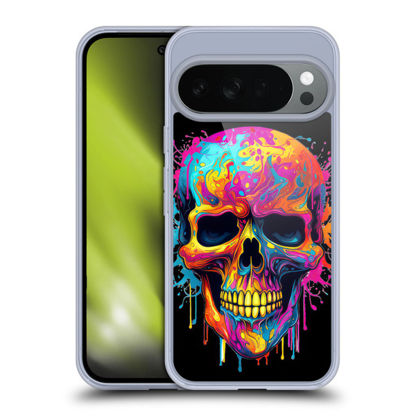 LebensArt Mix Art Rainbow Skull Soft Gel Case for Google Pixel 10