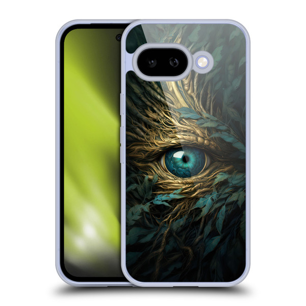 LebensArt Mix Art Bright Teal Dragon Eye Soft Gel Case for Google Pixel 9A