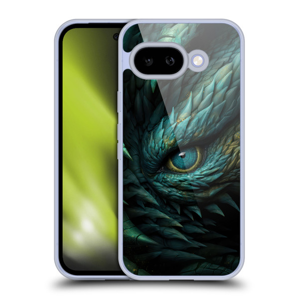 LebensArt Mix Art Deep Teal Dragon Eye Soft Gel Case for Google Pixel 9A
