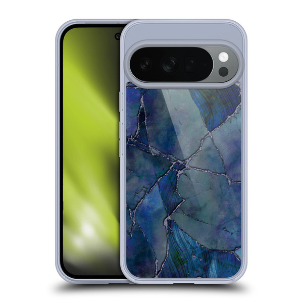 LebensArt Mineral Marble Indigo Soft Gel Case for Google Pixel 10