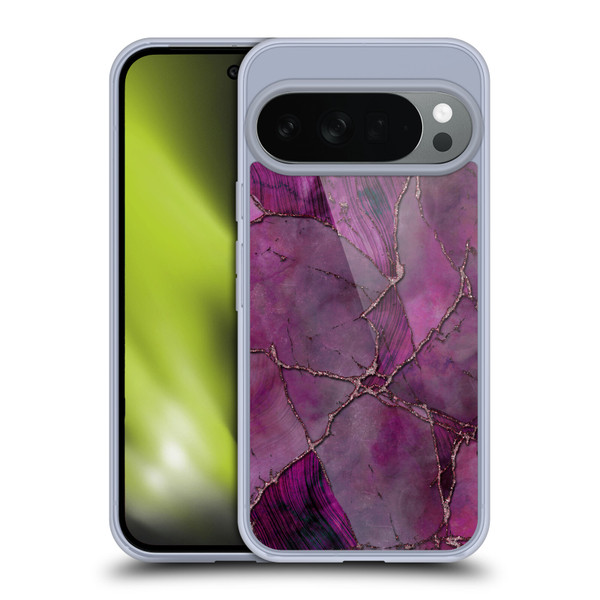 LebensArt Mineral Marble Violet Soft Gel Case for Google Pixel 10