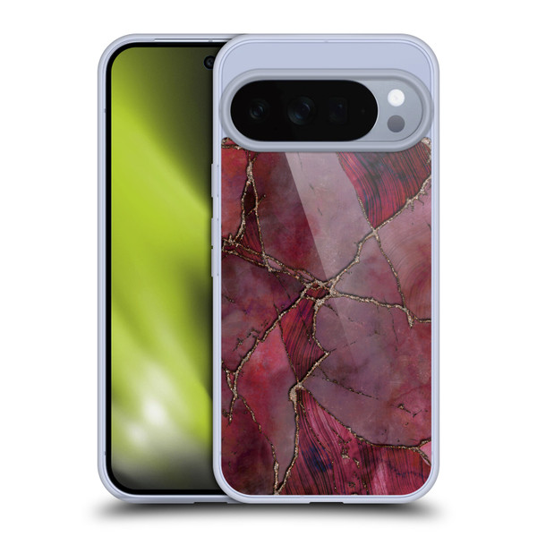 LebensArt Mineral Marble Red Soft Gel Case for Google Pixel 10 Pro XL
