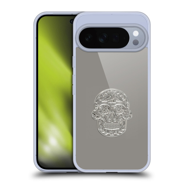 LebensArt Pastels Silver Skull Soft Gel Case for Google Pixel 10 Pro XL