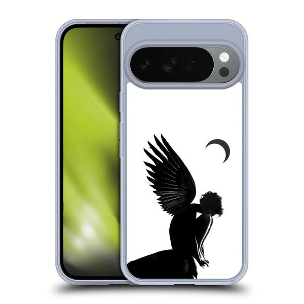 LouiJoverArt Black And White Angel Soft Gel Case for Google Pixel 10
