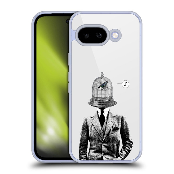 LouiJoverArt Black And White Plumage Soft Gel Case for Google Pixel 9A