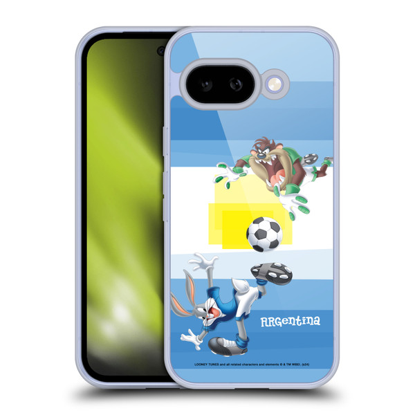 Looney Tunes Flag Graphics Argentina Taz & Bugs Bunny Soft Gel Case for Google Pixel 9A