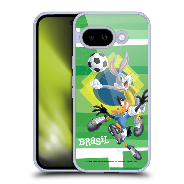 Looney Tunes Flag Graphics Brazil Bugs Bunny & Daffy Soft Gel Case for Google Pixel 9A