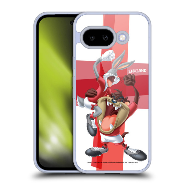Looney Tunes Flag Graphics England Taz & Bugs Bunny Soft Gel Case for Google Pixel 9A