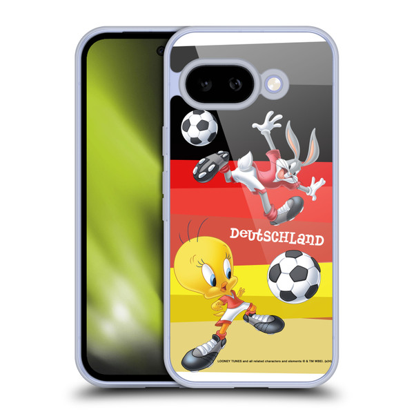 Looney Tunes Flag Graphics Germany Bugs Bunny & Tweety Soft Gel Case for Google Pixel 9A
